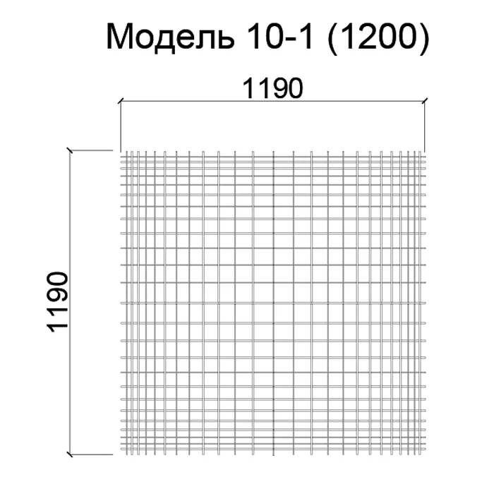 Подвесной потолок Грильято Нестандартная ячейка Модель 10-1 разная ячейка, цвет белый — Черный — А-Строй Крым