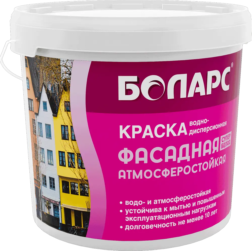 Краска водно-дисперсионная фасадная атмосферостойкая — база C — 21 кг