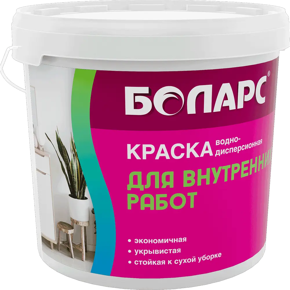 Краска водно-дисперсионная интерьерная для внутренних работ — 15 кг