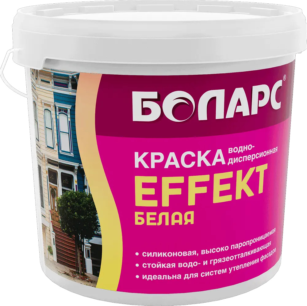 Краска водно-дисперсионная Effekt силиконовая — белая — 15 кг