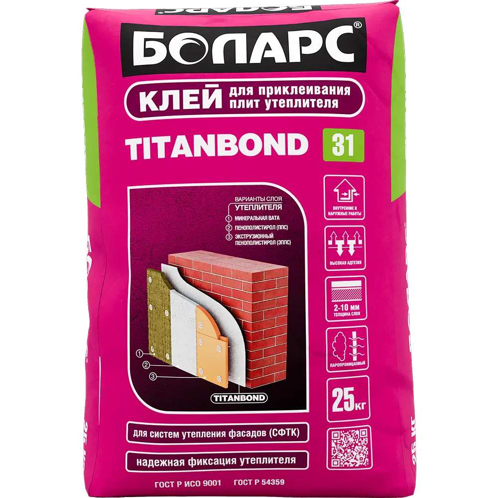 Клей для систем теплоизоляции Titanbond — 25 кг