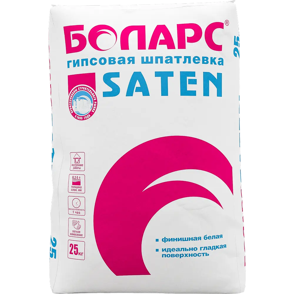 Шпатлевка гипсовая Saten — 25 кг