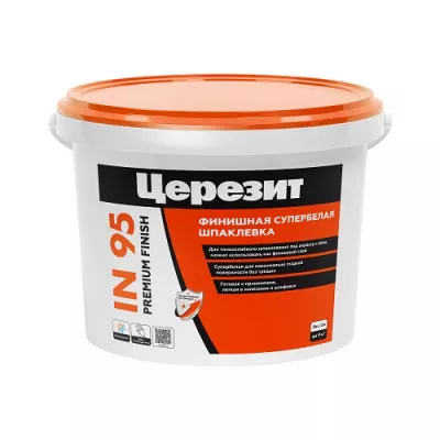 Фото серии Полимерная готовая шпаклевка Церезит IN 95 Premium Finish Pasta; фасовка и цвет указаны в характеристиках