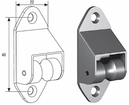Направляющая для шнура RT02 коричневая