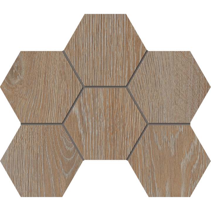 Мозаика KW01 Гексагон 25x28,5x9 структур.