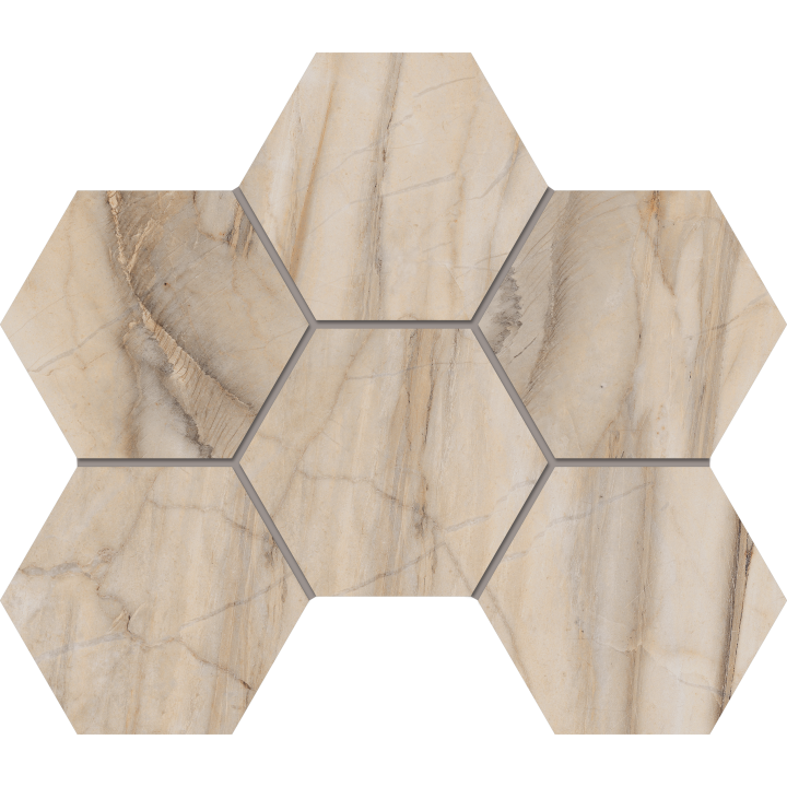 Мозаика BR01 Гексагон 25x28,5 непол.