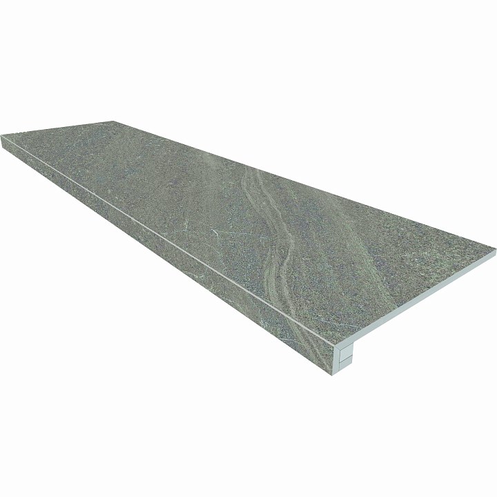 Комплект (Ступень GB02 (33x120x9) непол. (прямоугол. бортик) без насечек + Подступенок (14,5x120x9))