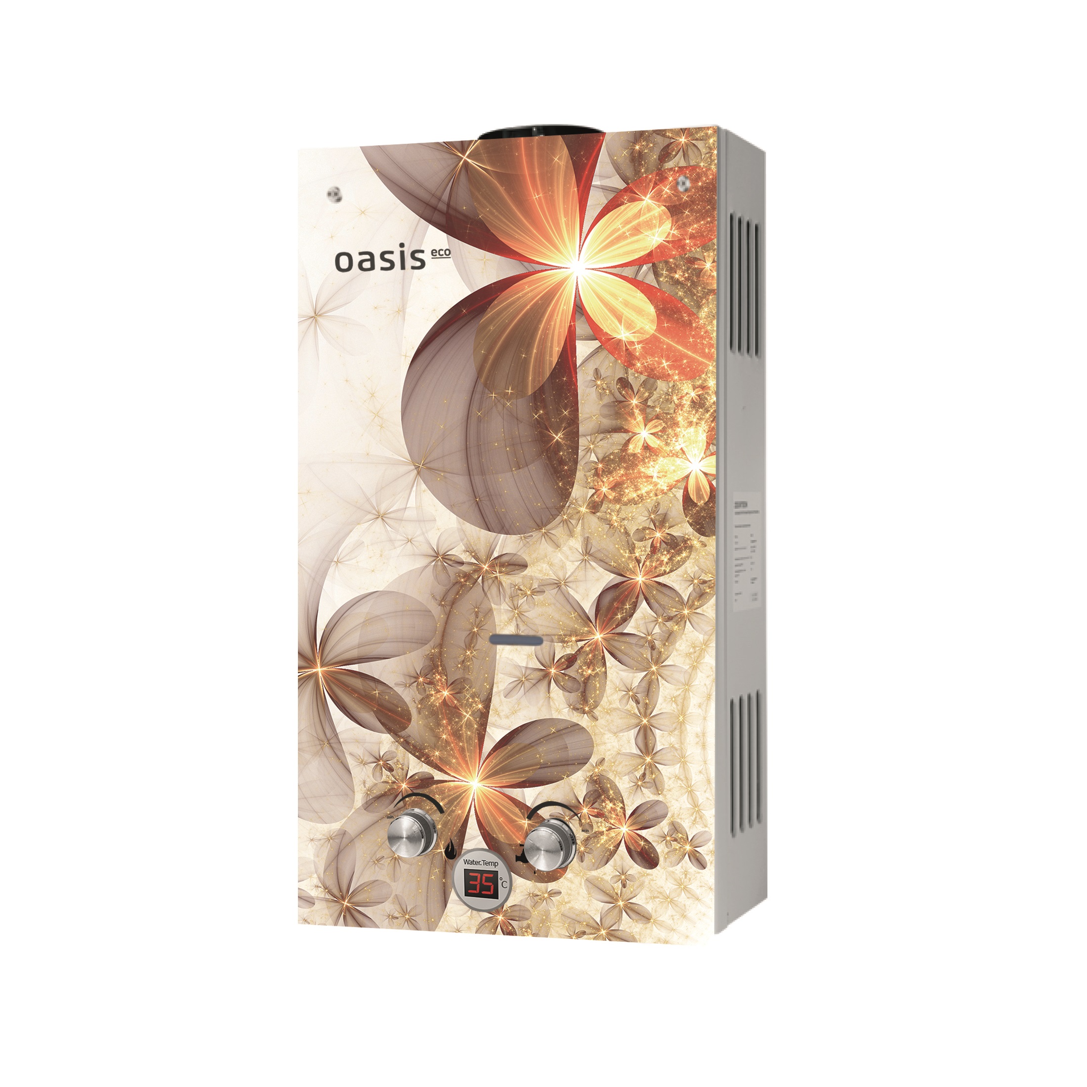 Газовый проточный водонагреватель Oasis Eco со стеклянной панелью/GLASS B-20 (D)