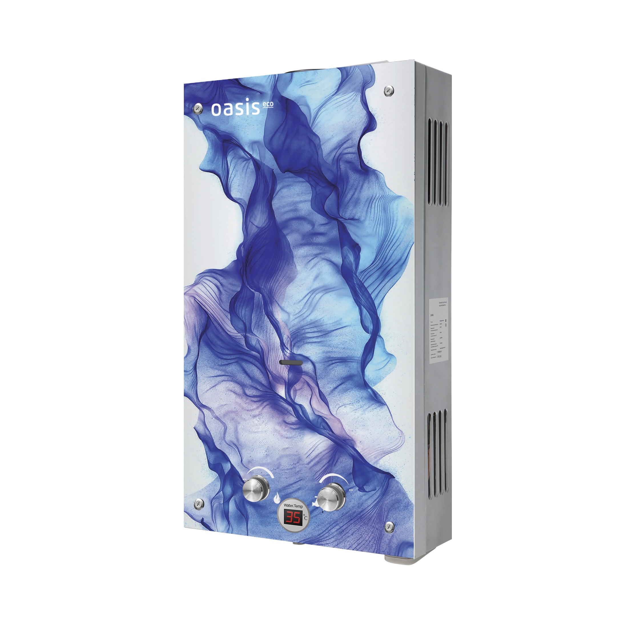 Газовый проточный водонагреватель Oasis Eco со стеклянной панелью/GLASS D-20 (D)