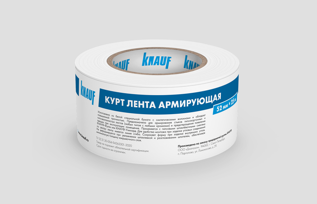 КНАУФ-Курт лента армирующая — 25 × 52 — KNAUF
