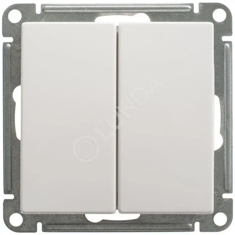 Переключатель проходной 2-кл. СП W59 10А IP20 10AX механизм бел., Systeme Electric VS610-256-1-86