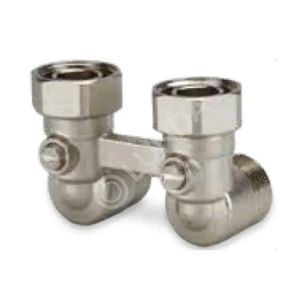 Узел нижнего подключения радиатора Smart Radi 3/4"НР-евроконус х 3/4" НГ, угловой, Usystems 1136091