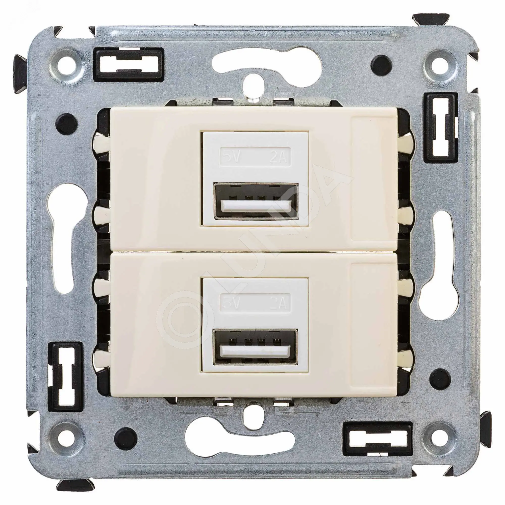 Зарядное устройство USB в стену, Avanti, Ванильная дымка, DKC 4405543