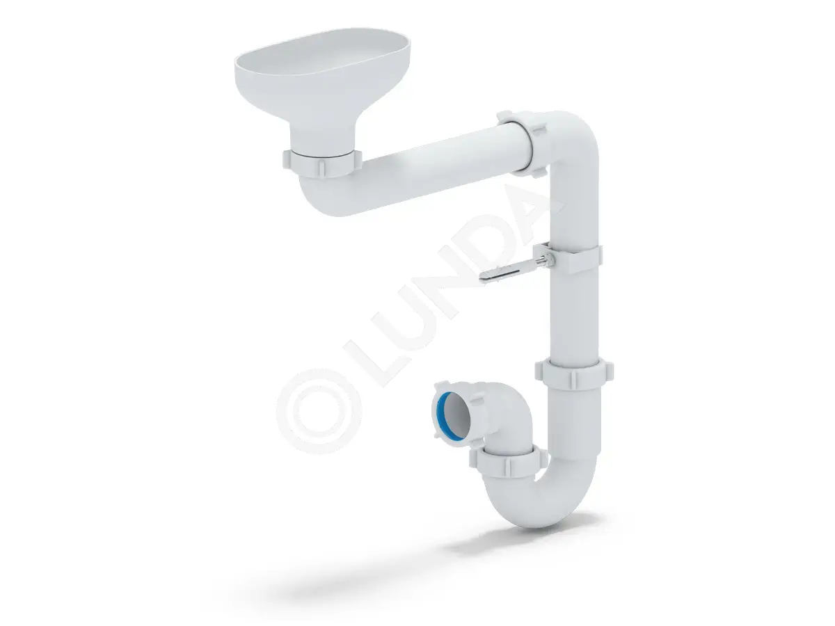 Сифон 1 1/2″ 40 смещенный с разрывом струи, АНИ Пласт DR5000