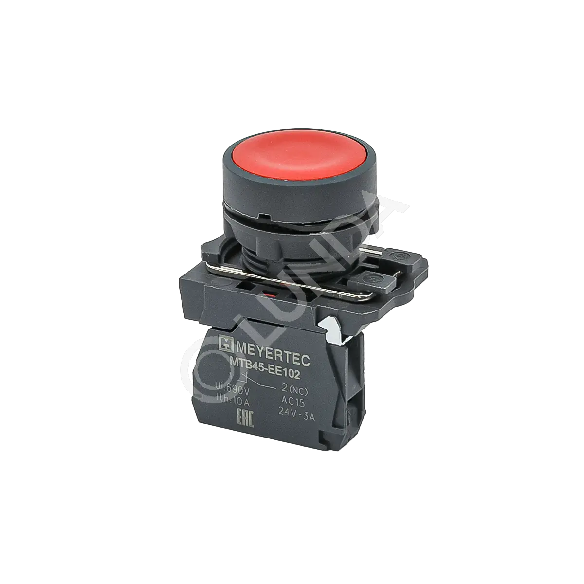 Кнопка плоская красная, 1NС, IP65, пластик MTB5-AA42, ОВЕН 137227