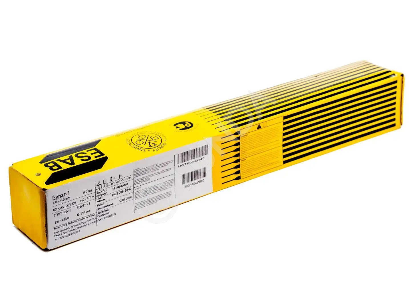 Сварочный электрод Булат-1 4.0x450 mm, 6.0 kg, Esab 3938404WE0
