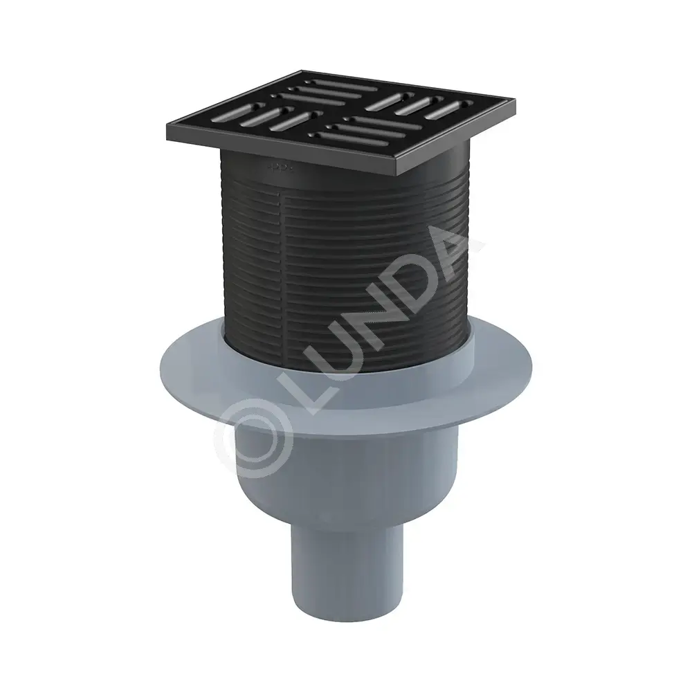 Сливной трап 105×105/50 мм прямой сток SMART APV32BLACK , ALCA APV32BLACK
