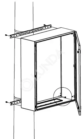 Комплект крепления шкафов к столбу CE/RAM box (ширина 400 мм) , DKC R5FB400
