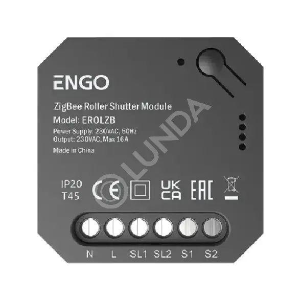 Реле ZigBee, 2-х канальное, Engo EROLZB/EROL-ZB