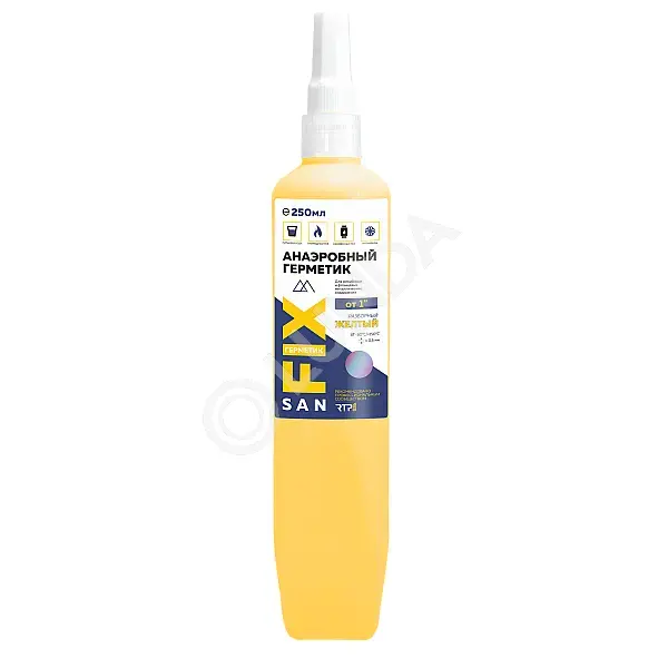 Герметик анаэробный, разборный от 1", 250 мл, желтый, SANFIX 40751 — sanfix