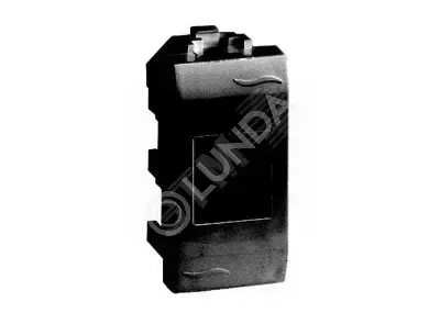 Розетка компьютерная RJ45 кат.6A, 8P8C, Brava, черная, 1мод, DKC 77678N