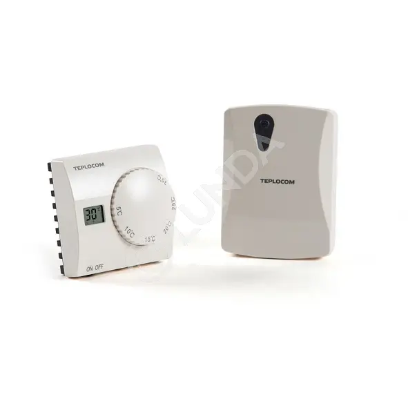 Термостат комнатный, беспроводной, TEPLOCOM TS-2AA/3A RF2, Бастион 929