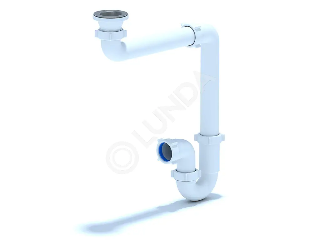 Сифон для мойки 1 1/2″ 40 прямоточный смещенный, АНИ Пласт D5000