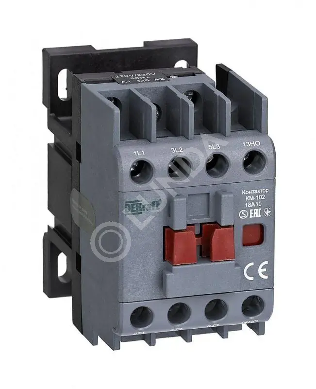 Контактор КМ-102 38А кат. 220В/230В AC 1НО AC-3 AC-4, DEKraft 22313DEK