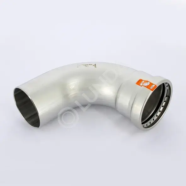 Отвод 90° Sanpress Inox XL 76,1, нерж. сталь, мод. 23161XL, Viega 482626