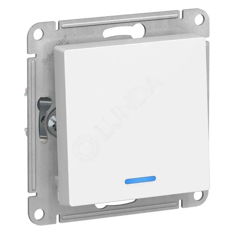 Выключатель 1-кл. СП AtlasDesign 10А IP20 (сх. 1а) 10AX с подсветкой механизм беж., Systeme Electric ATN000213