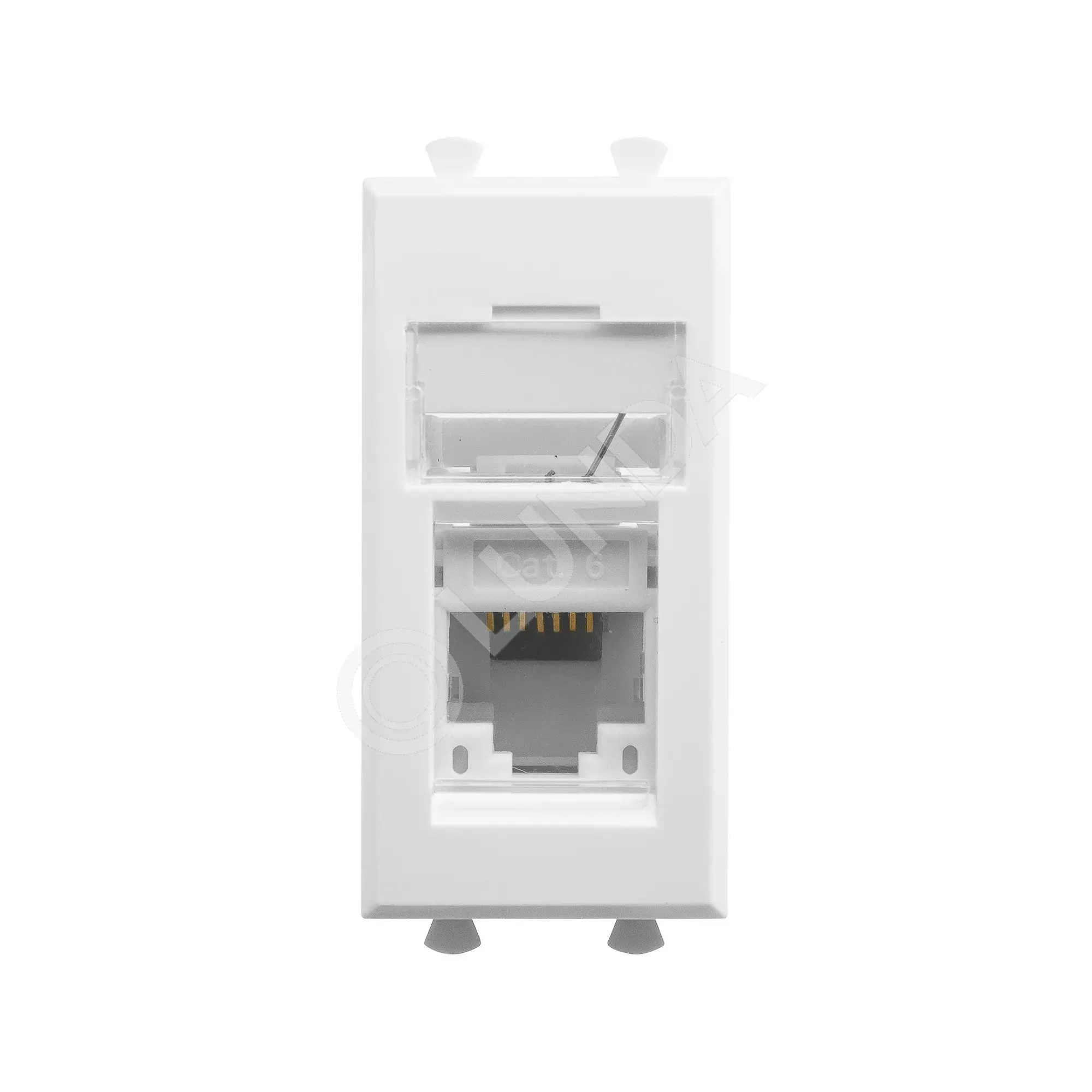 Розетка компьютерная RJ-45 модульная, кат.6, Avanti, Белое облако, 1 модуль, DKC 4400291