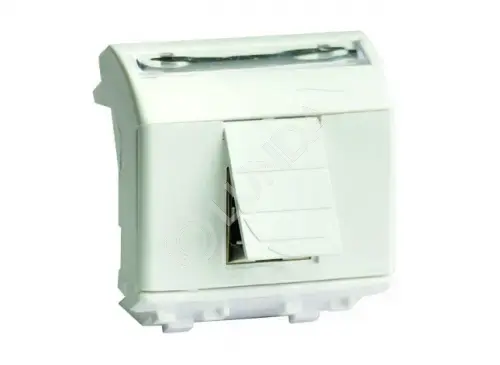 Розетка компьютерная RJ45 кат.6A, 8P8C, Brava, белая, 2мод, DKC 76679B