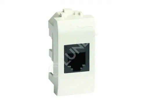 Розетка компьютерная RJ45 кат.6A, 8P8C, Brava, слон.кость, 1мод, DKC 75678S