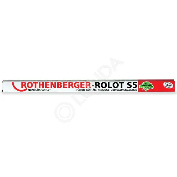 Твердый серебряный припой ROLOT S 5, коробка 2х2х500 мм, 1 кг, Rothenberger 40005
