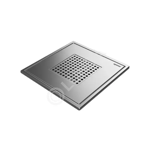Решетка трапа квадратная Style 197х197 мм, нерж. сталь со стальной рамой, Uponor Drain 1093068