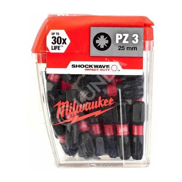 Бита PZ3 25 мм SHOCKWAVE™ в коробке (25 шт/уп) GEN III, Milwaukee 4932430869