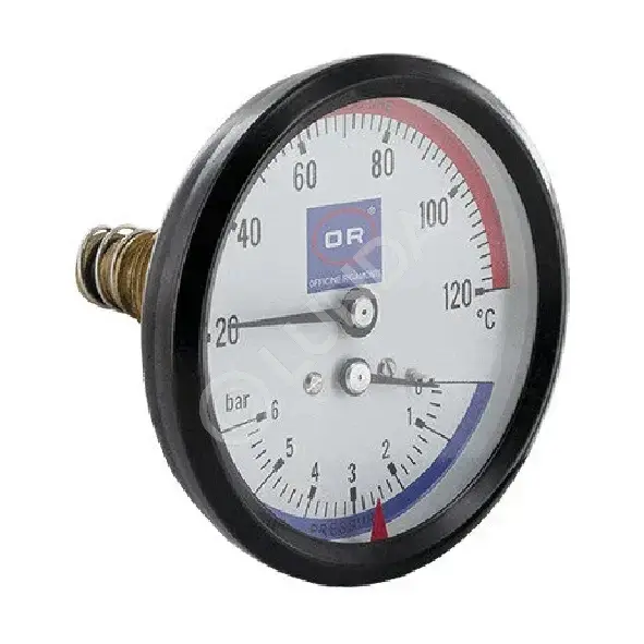 Термоманометр с задним подключением D=83 мм, PN6, Tmax=120С, G1/2", Officine Rigamonti 0508.001
