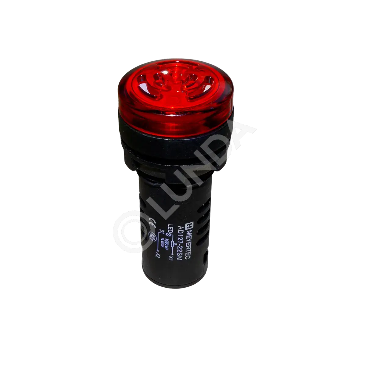Зуммер с подсветкой, 80дБ, красный, 24V AС/DC, IP65, пластик MT22-SM24E, ОВЕН 137328