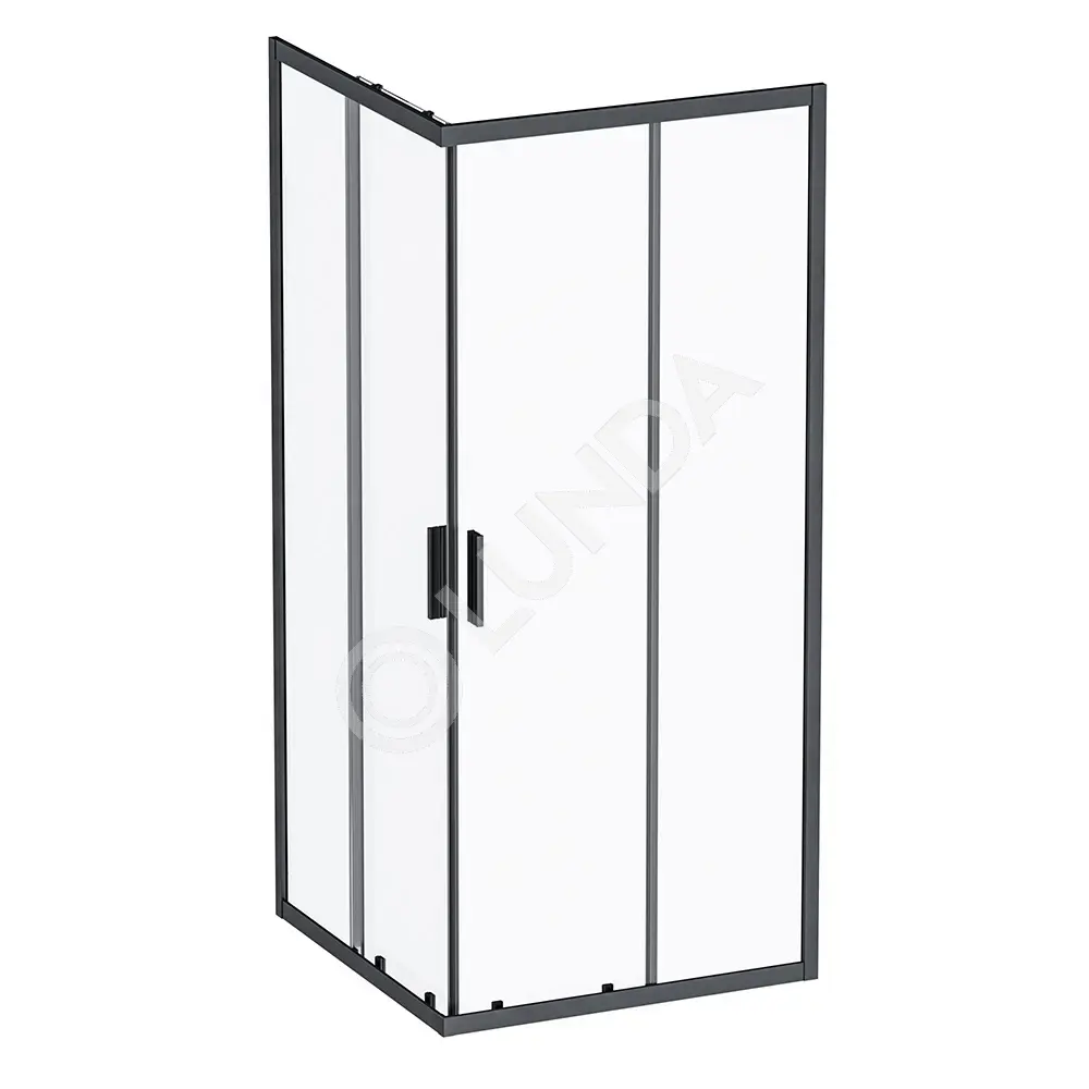 Душ ограждение Square Slide 90x90, Gem S, стекло+алюминий, чёрный, AM.PM W93G-403-090BT