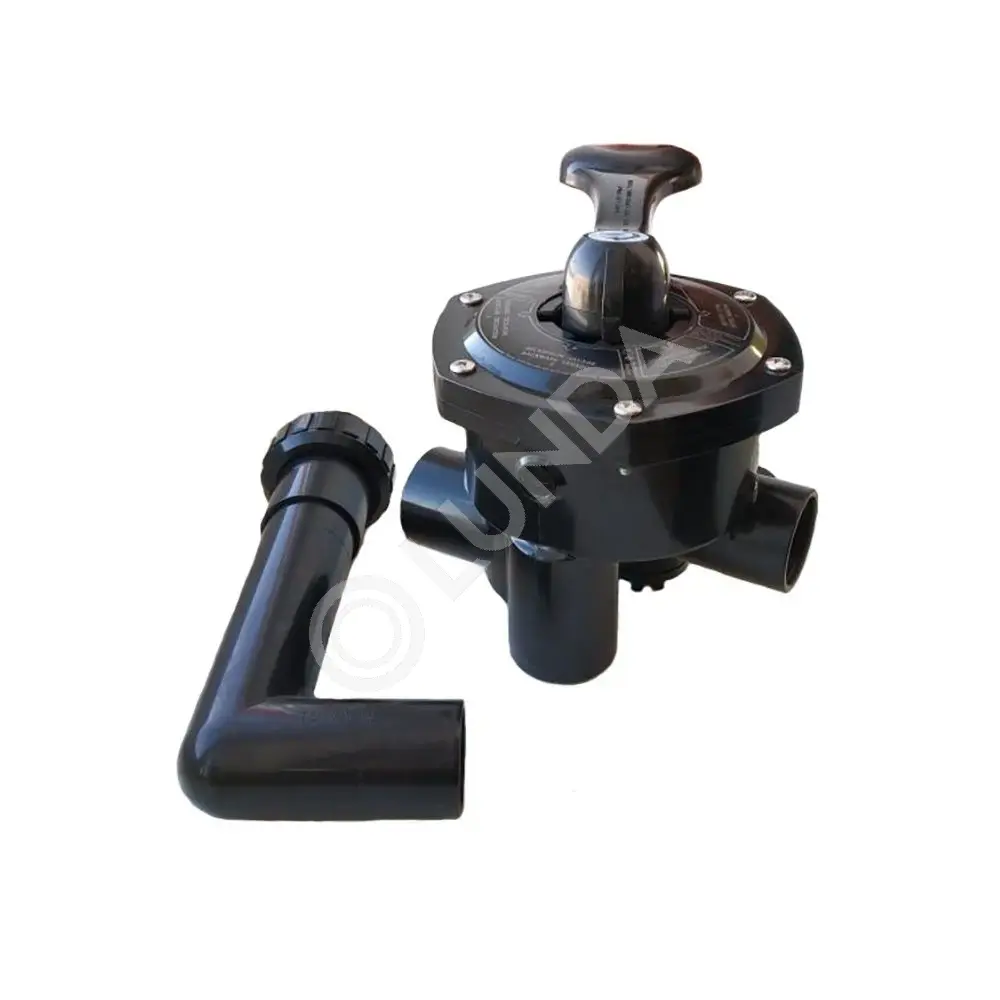 Кран шестиходовой MPV03 (1,5") боковой (88280811B) черный, Aquaviva 2582