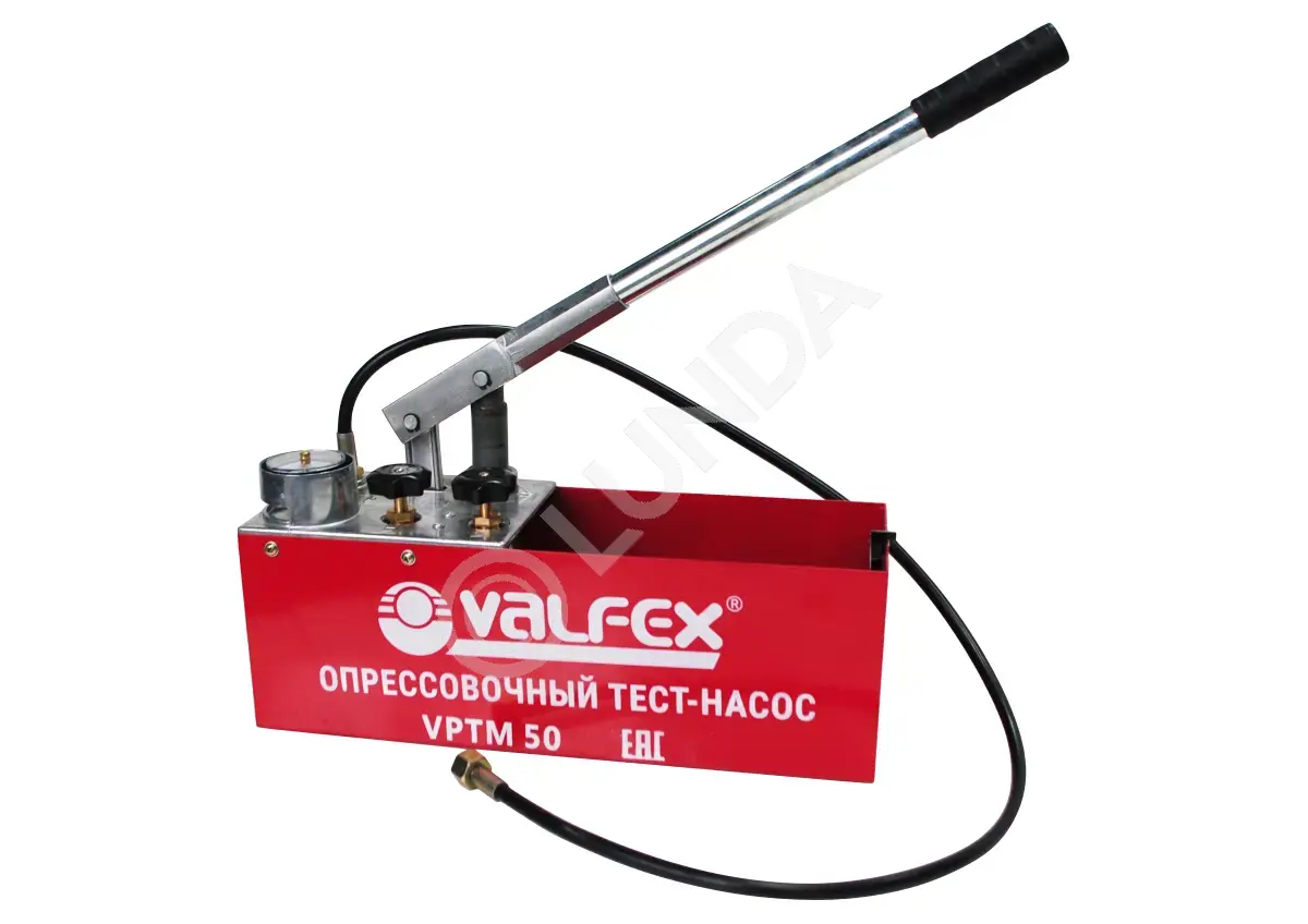 Тест-насос опрессовочный CM-50, 50 бар, 12 л, 1/2", Valfex VPTM-50