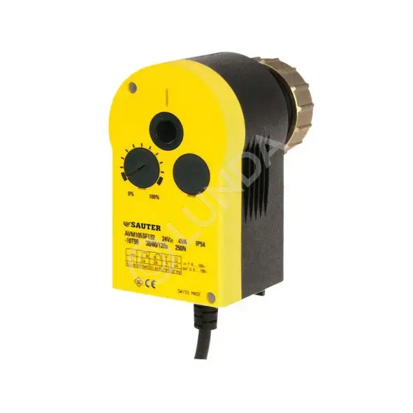 Электропривод для клапанов VUN AVM115 S, 0,5 кН, 2,3-точечный/0...10 В, 24В, ход штока 8 мм, Sauter AVM115SF132