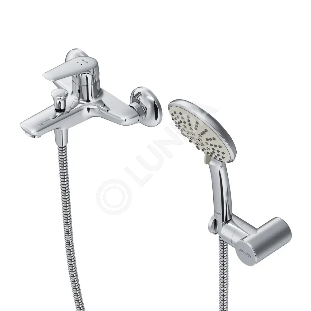 Смеситель для ванны/душа, душевой набор, Joy, латунь, хром, AM.PM F85E15000