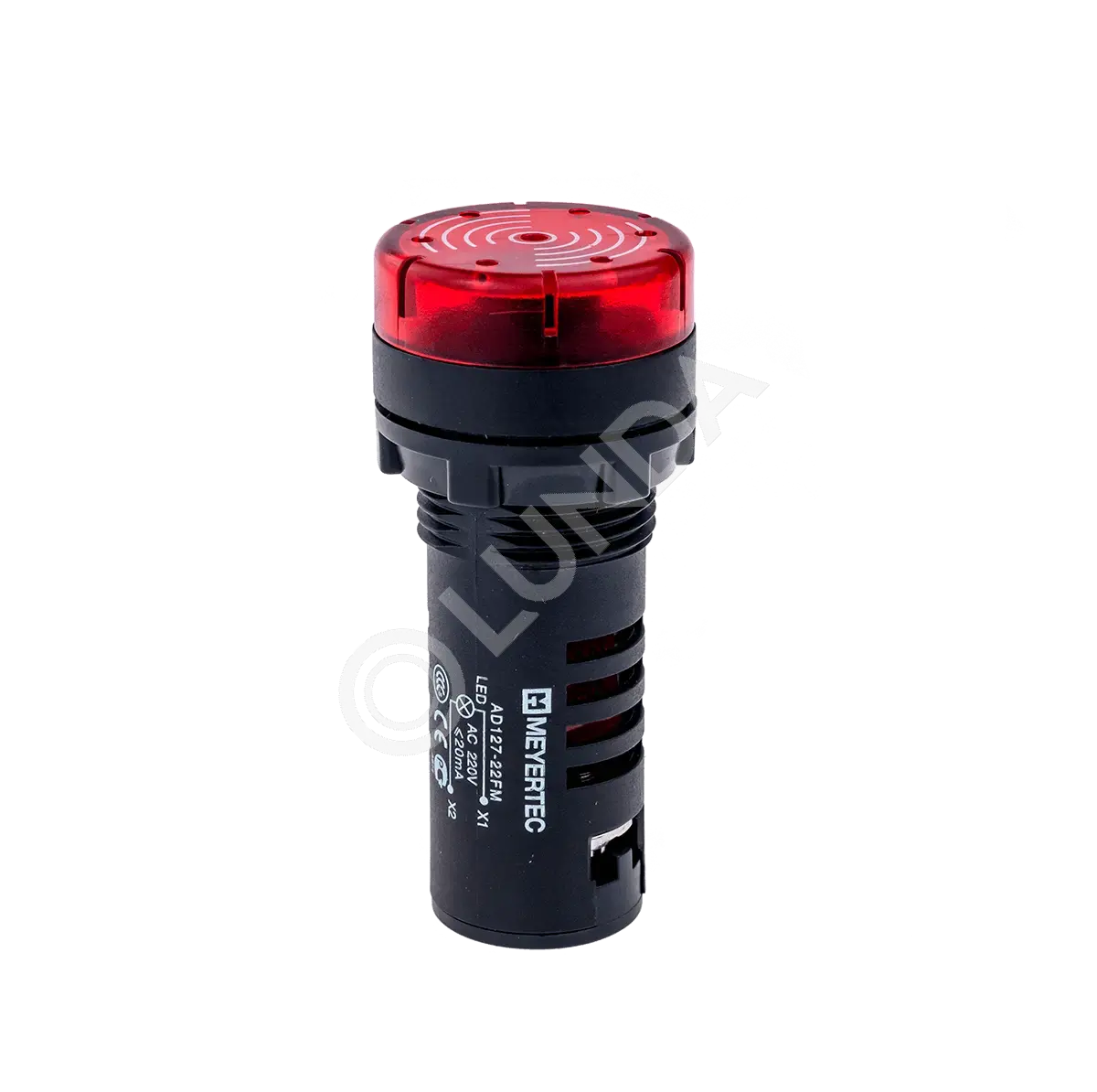 Зуммер с подсветкой, 80дБ, красный, 24V AC/DC, IP40, пластик MT22-SM24, ОВЕН 53446