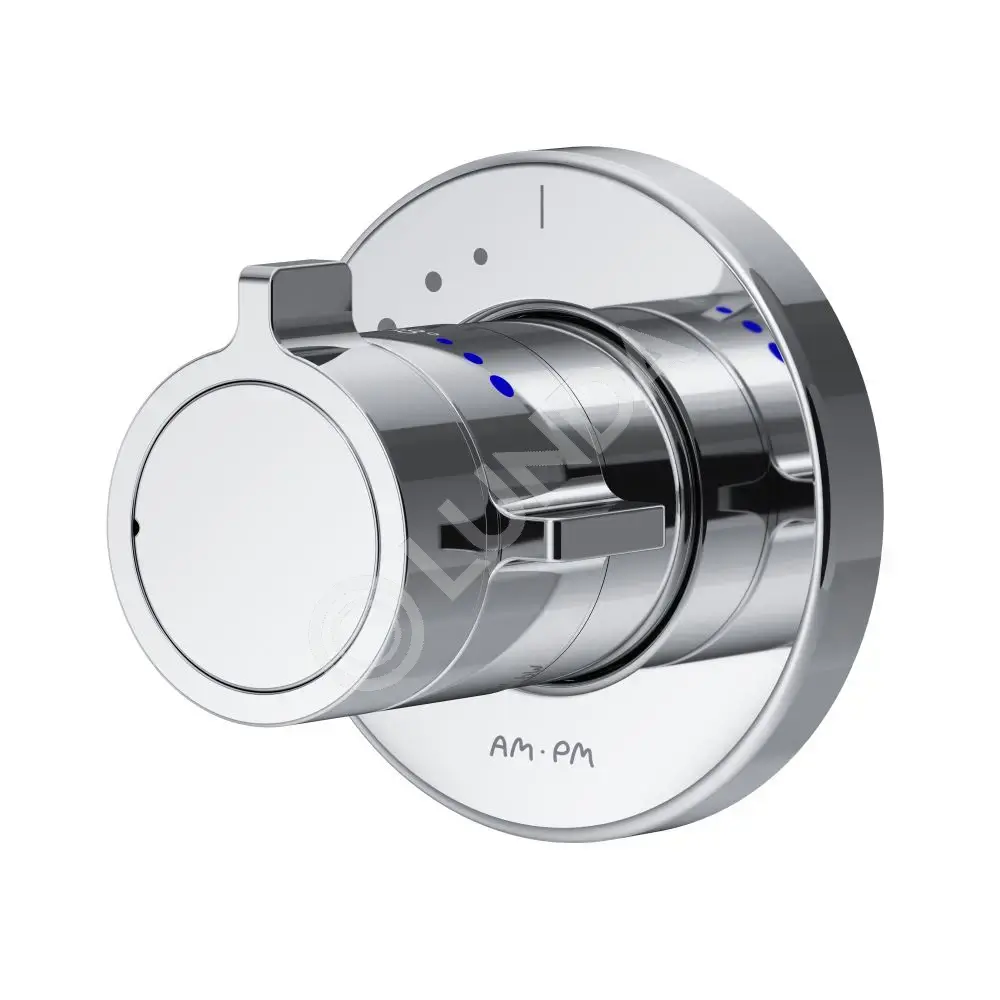 Смеситель встроенный с ТМС для душа, X-Joy, латунь, Zamak, ABS, PPA, хром, AM.PM F85A65600