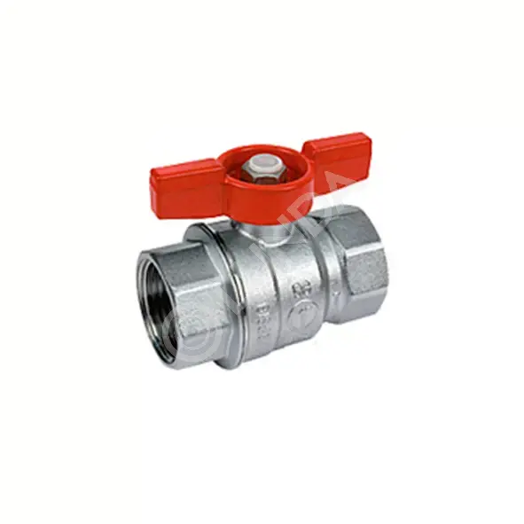 Шаровой кран латунный полнопр. 1/4" ВР, ручка-бабочка, Giacomini R851X021