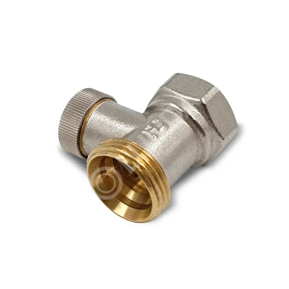 Клапан запорный Primoclima Armature прямой ВР-НР 1/2"х3/4", без хвостовика, никель, Primoclima PC3412RSNN