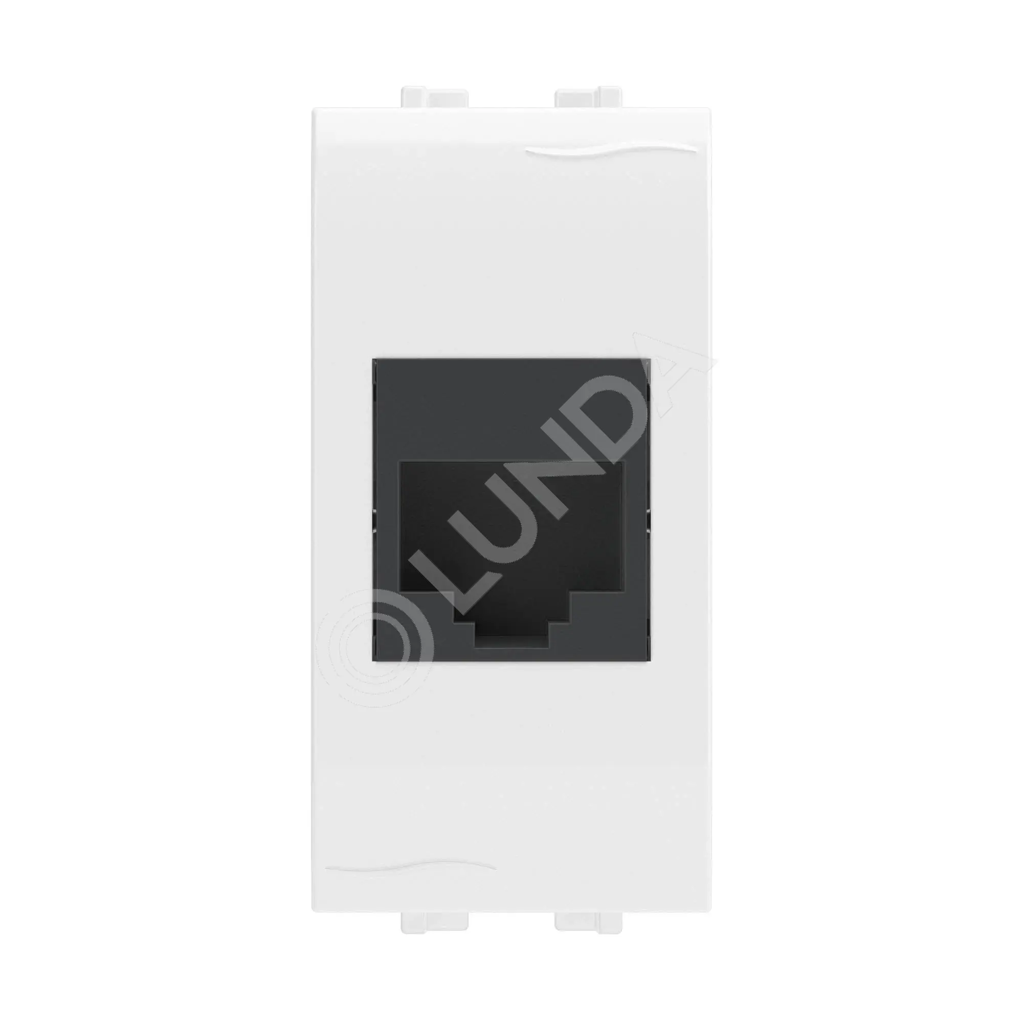 Розетка компьютерная RJ45 кат.5e, Brava, белая, 1 модуль, DKC 76654B