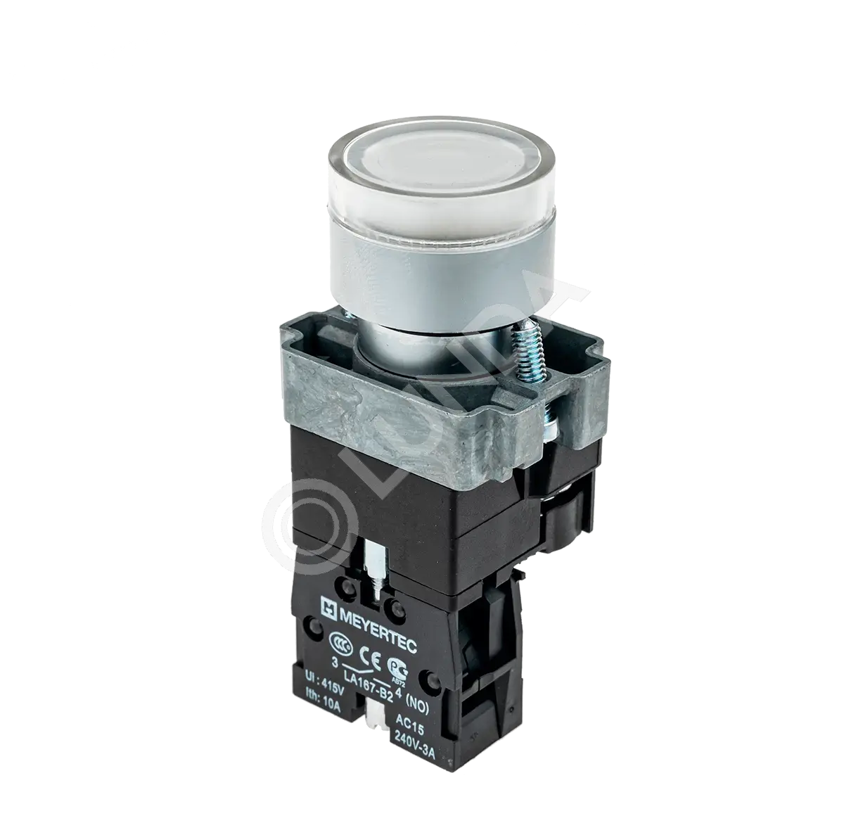 Кнопка с LED подсветкой, белая, 24V AC/DC, 1NO, мет. MTB2-BW3161, ОВЕН 58203