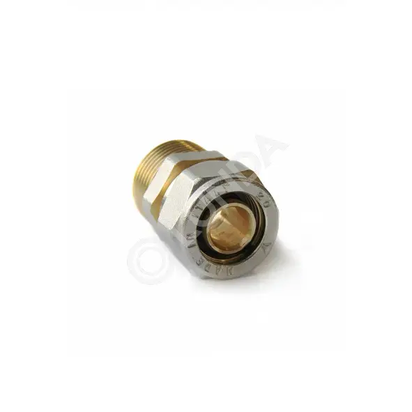 Муфта латунная компрессионная НР 16 x 3/4, PRO AQUA K01-16-M20